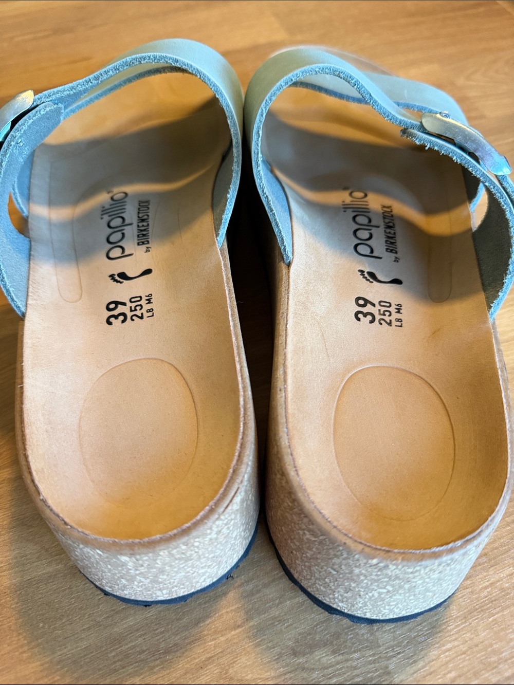 Birkenstock Women’s Casual Double-Band Slide Sandals in Light Blu - Picture 4 of 4